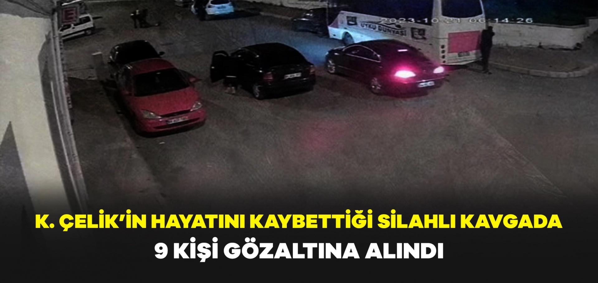 Uşak'ta 1 kişinin öldüğü silahlı kavgaya ilişkin 9 şüpheliye gözaltı